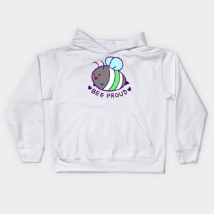 BEE proud: agender flag Kids Hoodie